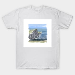 Neist Point Lighthouse on the Isle of Skye Art T-Shirt